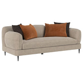 Jade Chenille Upholstered Modern Track Arm Sofa Green